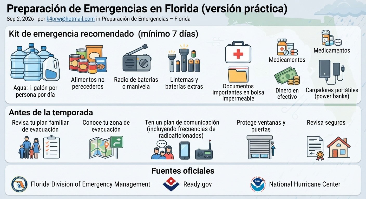 Preparación de Emergencias en Florida (versión práctica)